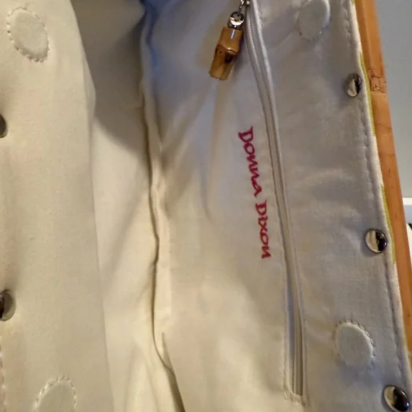 Donna Dixon  Clutch Bamboo Lime Green Boho Magnetic Closure NWOT - Picture 8 of 8